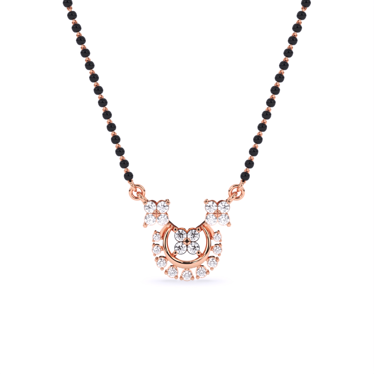 Round Lab Grown Diamond Bridal Mangalsutra